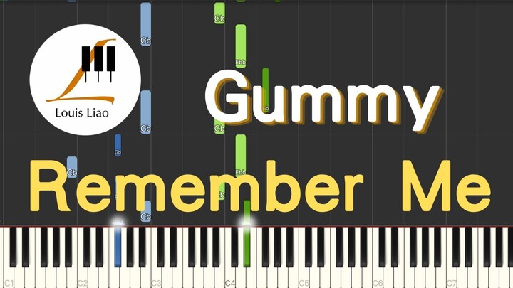 Gummy Remember Me 韓劇 德魯納酒店 Hotel Del Luna OST P7 鋼琴教學 Synthesia 琴譜
