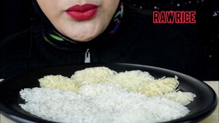 ASMR RAW RICE EATING|RAW BASMATI RICE MIX RAWRICE LOCAL|MAKAN BERAS MENTAH SEMUA MERK|ASMR INDONESIA