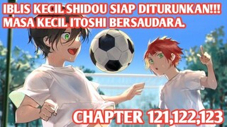 Alur Cerita BLUE LOCK Chapter 121,122,123 - SHIDOU SIAP BERMAIN, MASA KECIL RIN DAN SAE