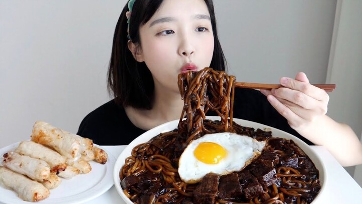 【Nado Official Chinese Subs】Steak Fried Noodles with Soybean Paste Sauce + Sweet and Sour Chicken Br