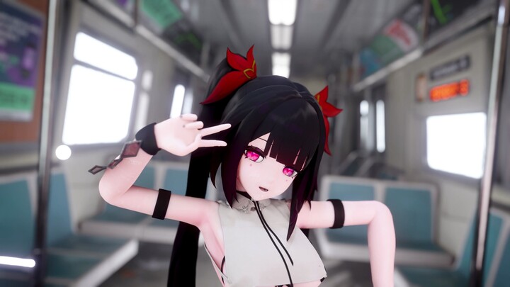 【MMD/Clothing Distribution】❤ Shameful Subway PLAY ❤ ビビデバ