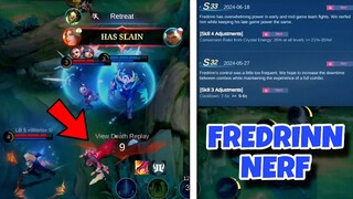 Fredrinn Nerf New Update 😭 | Fredrinn Still Playable in Rank??? | Fredrinn Build and Emblem | MLBB