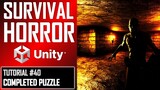 How To Make A Survival Horror Game - Unity Tutorial 040 - COMPLETED PUZZLE