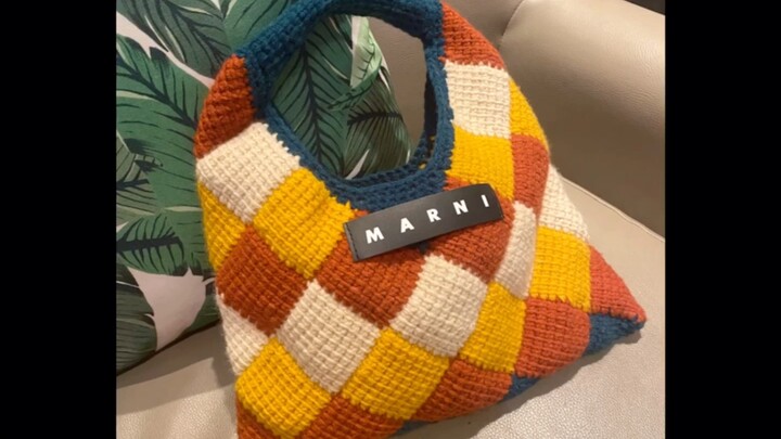 [April Knitting Tutorial Vol. 1] Marni-Style Knitted Bag / Afghan Crochet Beginner’s Guide — Super F