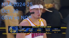 Golden state warriors VS New orleans pelicans | OCT 30 2024 | NBA 2024-2025