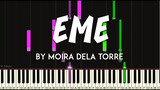 Eme by Moira synthesia piano tutorial + sheet music & lyrics