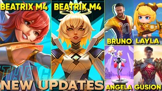 BEATRIX M4 SKIN, ANGELA ASPIRANTS, BARATS S26, BRUNO NEYMAR JR - MLBB UPCOMING UPDATE & SKIN 2022