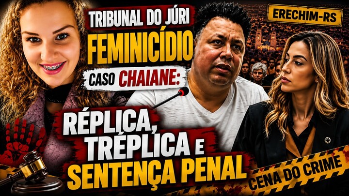 JÚRI POPULAR | CASO CHAIANE: 45 ANOS DE PRISÃO! RÉPLICA, TRÉPLICA E SENTENÇA PENAL