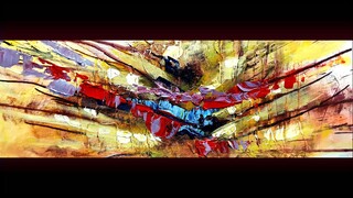 LUKISAN ABSTRAK - Abstract Acrylic Painting Techniques