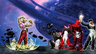KOF MUGEN: Omega Rugal BOSS VS Super Orochi Iori Team!!!
