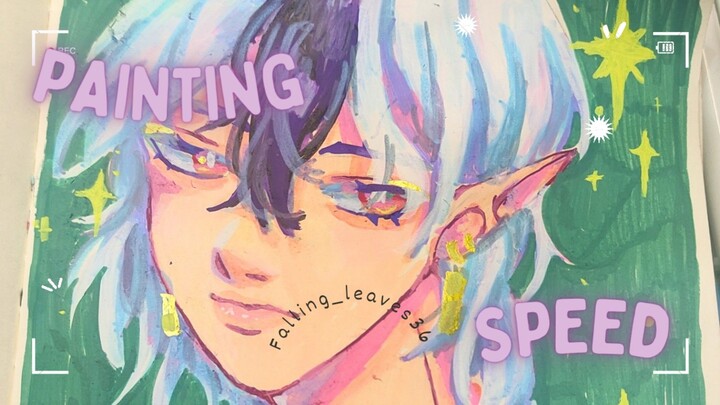 menggambar karakter anime cowok ganteng pakai acrylic marker 🍁🖌️🎨