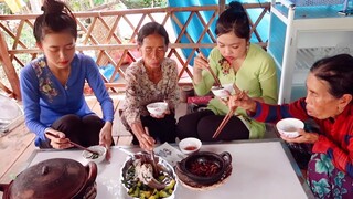Bữa Cơm Quê Nhà Với Cá Lóc Hấp Đọt Bí + Cá Cơm Kho Tiêu | NĐMT #112