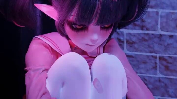 Wandering vampire girl blender animation