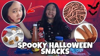 SPOOKY HALLOWEEN SNACKS AND CREEPY HALLOWEEN MAKE UP 👻