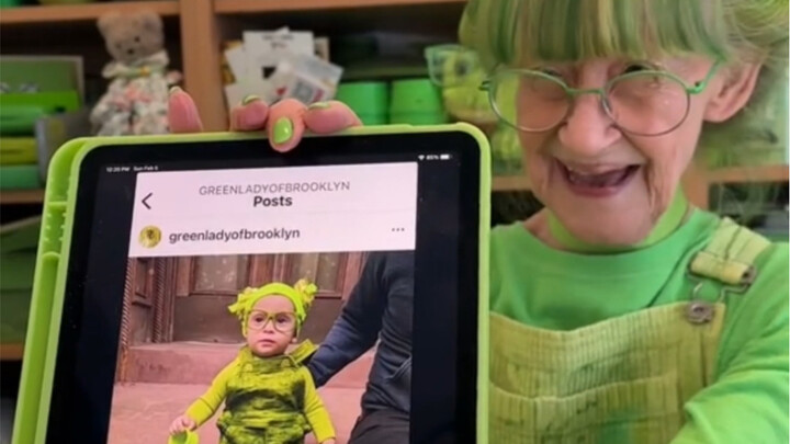 Colorful Green Lady