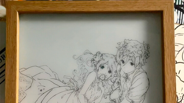 This painting is so beautiful when the lights are on! Pure love is number one in the world!!!