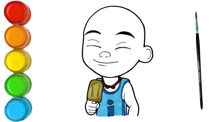 Menggambar dan Mewarnai Upin & Ipin Terbaru 2020 - Ipin Makan Ice Cream