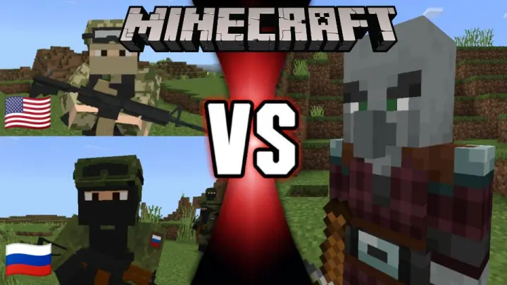 Minecraft Battle: Modern Army VS Pillager Raid