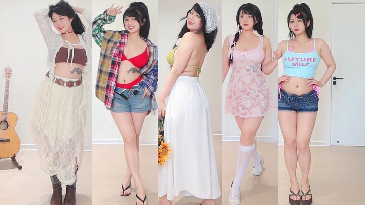 159/125 jin plus-size island outfit – the bikini layering trick!