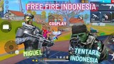 Cosplay jadi kopassus‼️ ( tentara Indonesia) di FREE FIRE INDONESIA sangat gagah dan pemberani