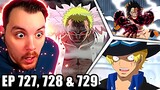 FINISH HIM LUFFY! | One Piece REACTION Episode 727, 728 & 729