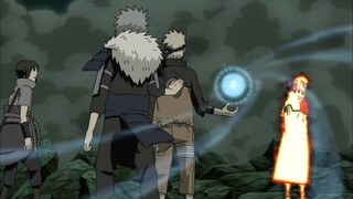 ナルトと扉間・螺旋丸と避雷針コンボ