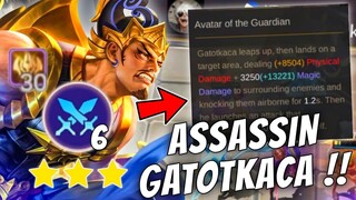 INSANE DAMAGE 3 STAR GATOTKACA ASSASSIN !! STRONGEST META THIS NEW SEASON !! MAGIC CHESS ML