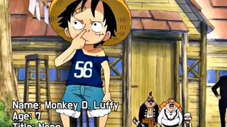 luffy 7yrs old Vs 19yrs old