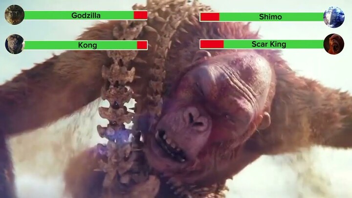 Godzilla x Kong: New Empire Last Fight With Health Bars Part 1 | Final Battle with Health Bars