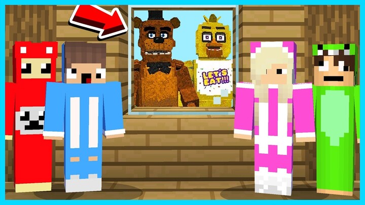 MIPAN & ZUZUZU DI CULIK FIVE NIGHT AT FREDDYS DI MINECRAFT SURVIVAL!
