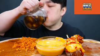 Mukbang mì và nem ăn với phô mai p5 #anngon