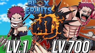 💠ใช้ผลโมจิ ฟาร์มเวล 1 ถึง 700 จะยากเเค่ไหน👒ใน BLOX FRUITS ᴴᴰ