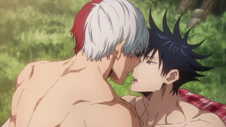 Fanmade shota x megumi kissing😋