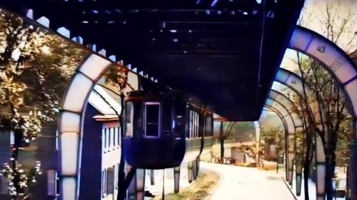 ภาพจริงของรถไฟแขวนเยอรมันที่ถ่ายทำในปี 1902 ซึ่งในสมัยนั้นถือเป็นเทคโนโลยีล้ำยุคสุดๆ!