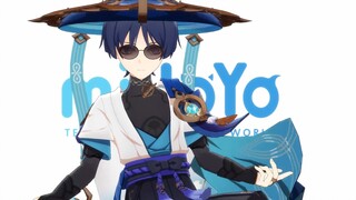 【原神MMD】流浪者入池考核/散兵，换件衣服我也认得出你是雷电国崩（笑