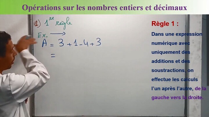 Opérations sur les nombres – 1ère année collégiale