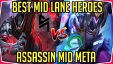 Assassin Mid META/ Best Mid Heroes in New Update /Blacklist Vs Omega Showmatch /Mobile Legends 2021