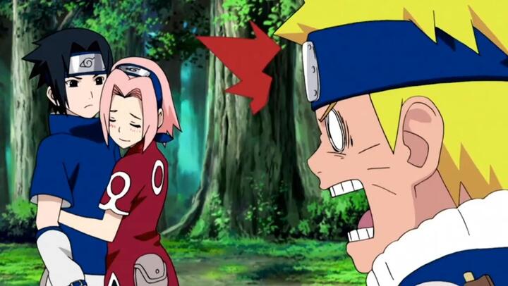 Naruto was jealous when Sakura hugged Sasuke, Team 7 fights Hiden, Team Jiraiya vs Asuma English Dub