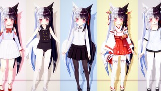 【有栖Mana/模型展示/KK工作室】可可爱爱的黑白狐~动起来~
