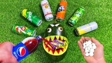 Coca Cola, Different Fanta, Pepsi, Sprite and Mentos In the Watermelon & mouth| Experiment Hole