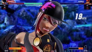 KOF15　イスラ　どこからでも高火力超必殺技コンボ　２段ジャンプのめくりも強烈すぎる