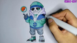 How To Draw Trainer Sans Undertale Cách vẽ Sans Huấn luyện Viên POKEMON