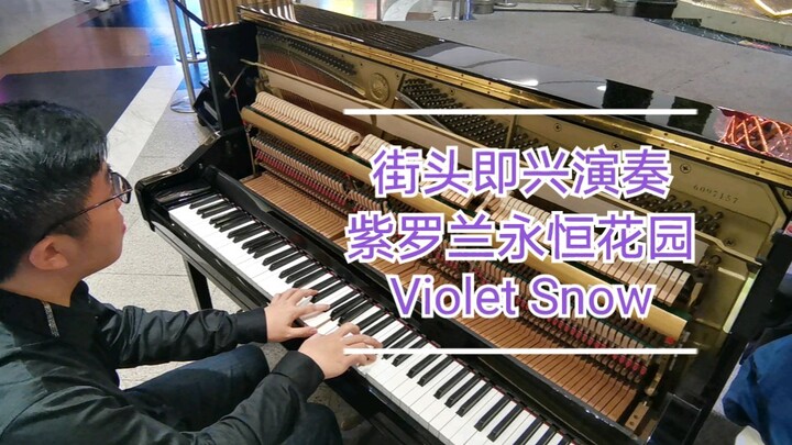 【街头钢琴】小伙深情演奏紫罗兰永恒花园 Violet Snow(演奏者:猪仔很忙)