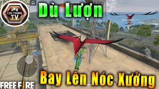 [Garena Free Fire] Hướng Dẫn Dùng Dù Lượn Bay Lên Nóc Xưởng Cơ Khí | Lưu Trung TV