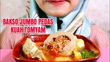 ASMR BAKSO JUMBO PEDAS KUAH TOMYAM | REQUEST | ULUL ASMR MUKBANG INDONESIA