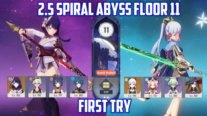 2.5 Spiral Abyss Floor 11 - Raiden National & Ayaka Freeze (First Try) | Genshin Impact
