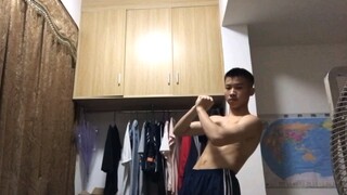 Topless boy dance