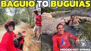BAGUIO TO BUGUIAS MOUNTAIN ROADS - Hidden River Hot Spring (BecomingFilipino Motor)