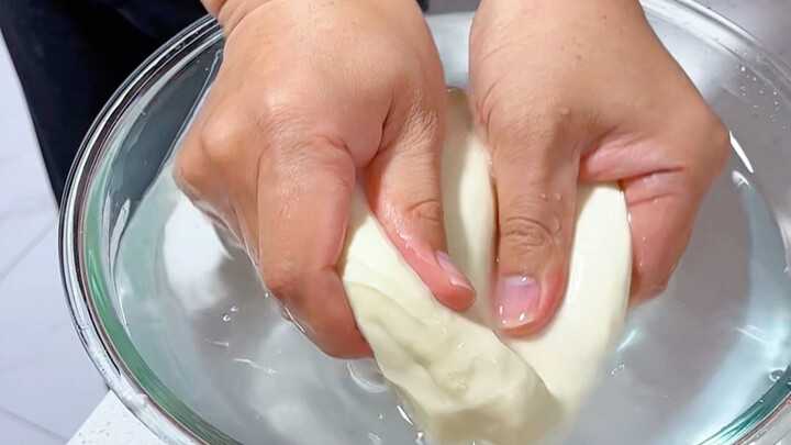 Put the dough in water and rinse it—voilà, it’s instantly our favorite food!