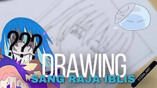 Drawing sang raja iblis slime ( LINE ART)